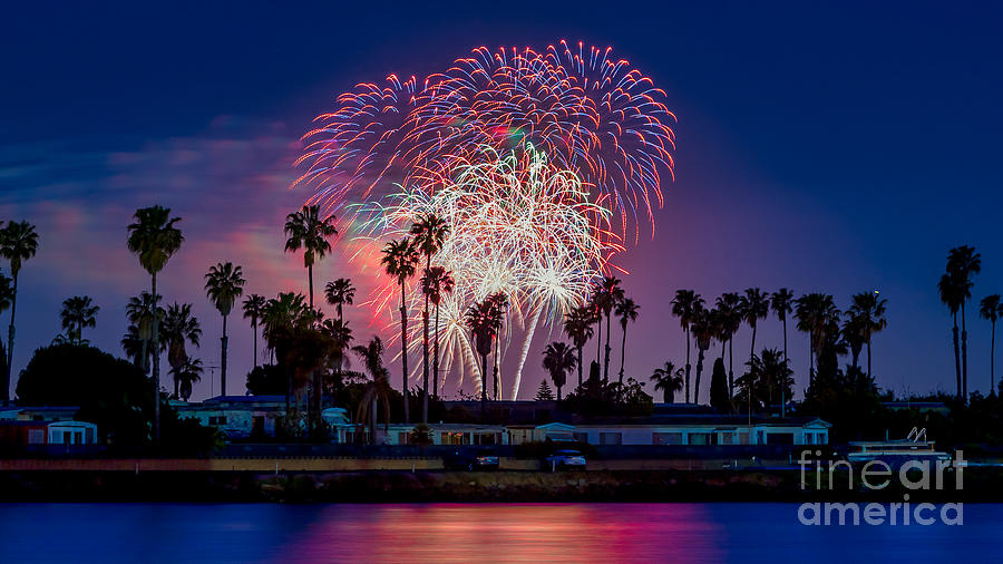 SeaWorld Fireworks in your Backyard #1 Photograph by Sam Antonio