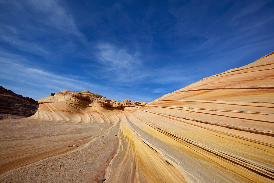 Second Wave, rock formation in Coyote Buttes North, Paria Canyon-Vermilion Cliffs Wilderness, Utah, Arizona, USA #1 Photograph by Christian Heinrich