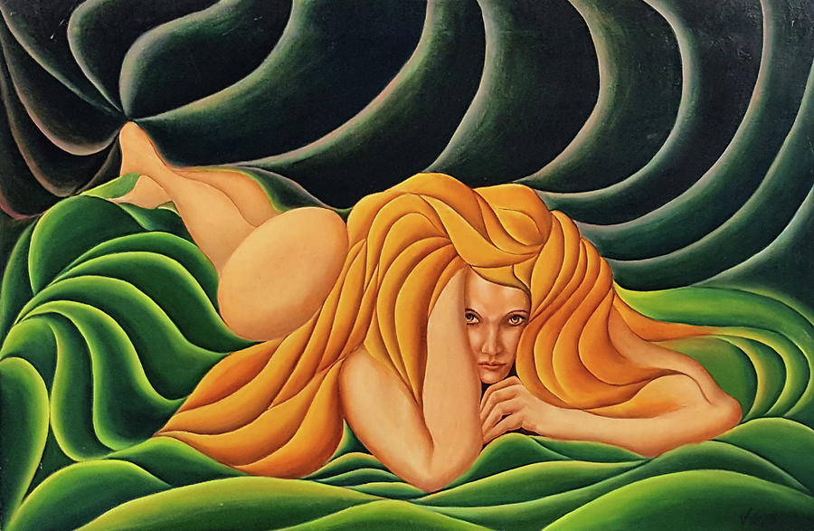 Seduction Painting - Seduction In Swirls by John Entrekin Seduction Painting - Seduction In Swirls by John Entrekin