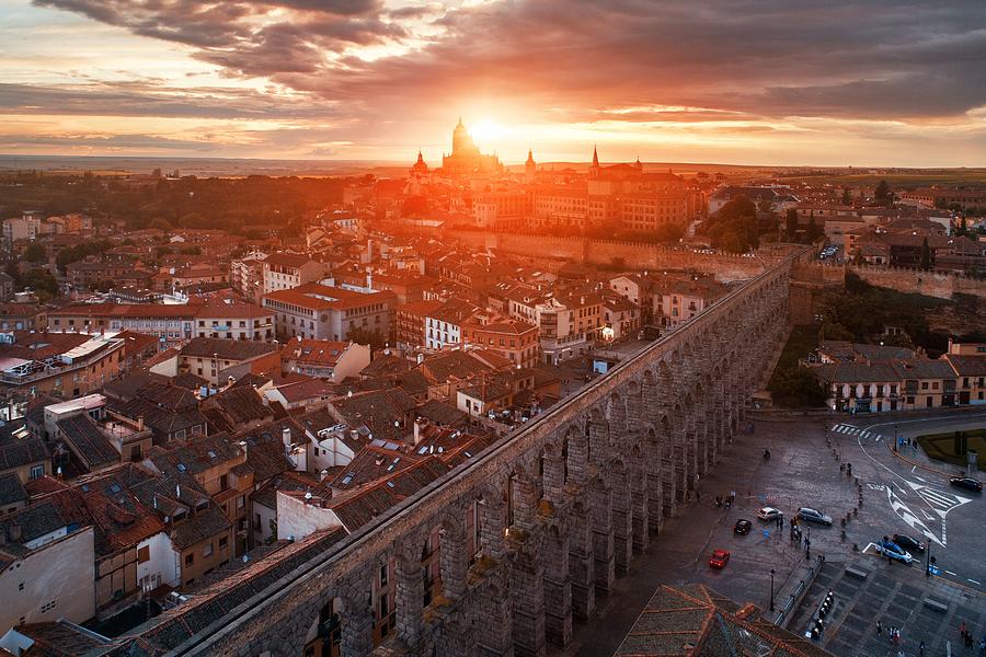 Segovia aerial view  #1 Photograph by Songquan Deng