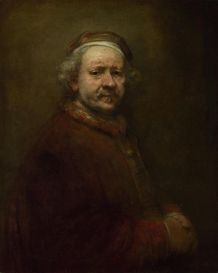 Portrait Painting - Self-Portrait at the Age of 63 #1 by Rembrandt