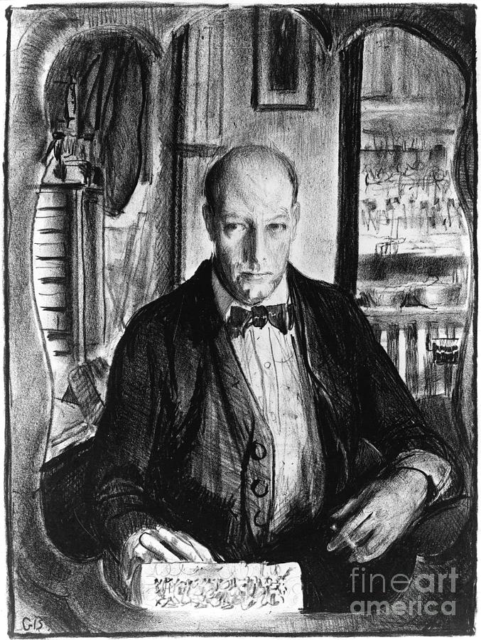 Self-portrait #1 Drawing by George Bellows