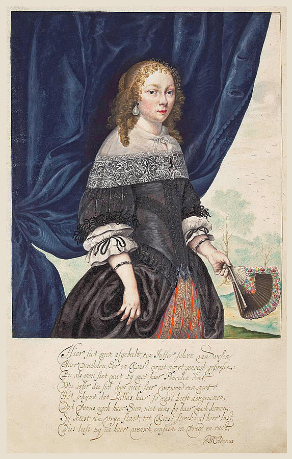 Self-portrait #2 Drawing by Gesina ter Borch
