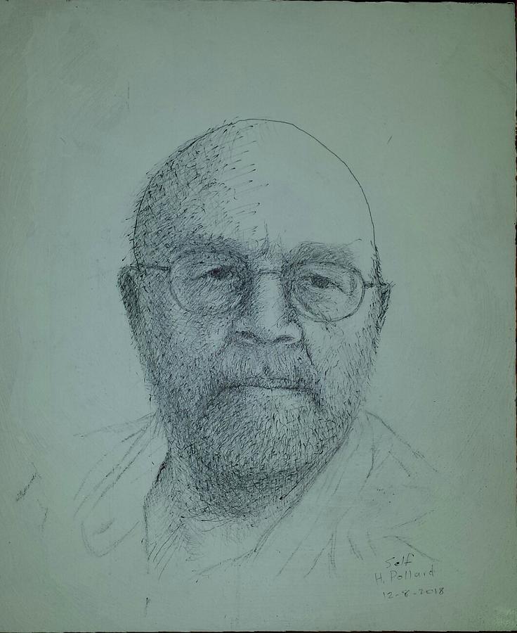 Self Portrait Drawing - Self Portrait #1 by Herschel Pollard