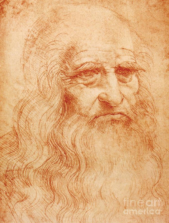 Self-portrait #1 Painting by Leonardo da Vinci