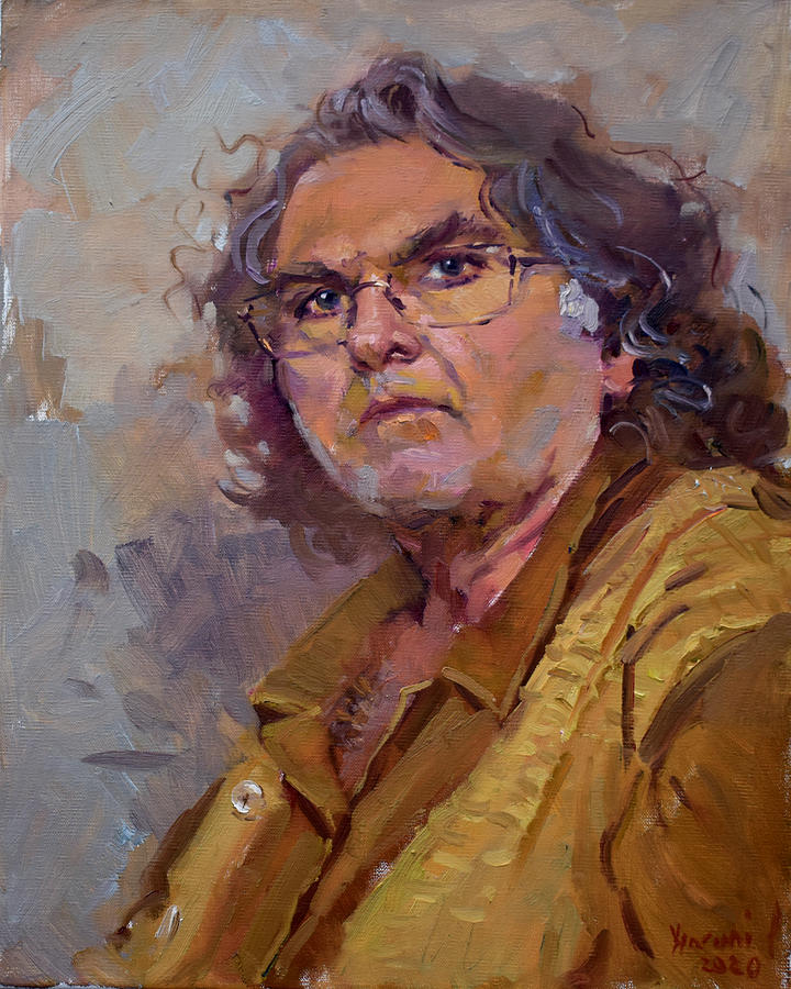 Self Portrait Painting -  Self-Portrait #1 by Ylli Haruni