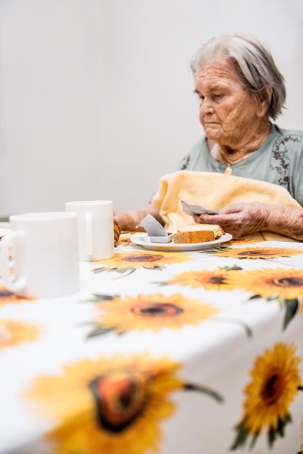 Seniors Having Breakfast At The Nursing Home #1 Photograph by CasarsaGuru
