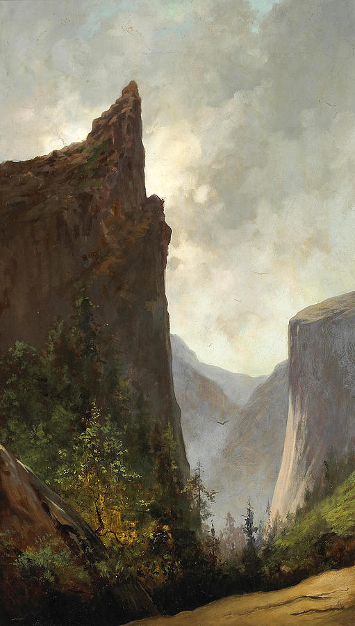 Sentinel Rock and El Capitan #2 Painting by Jules Tavernier