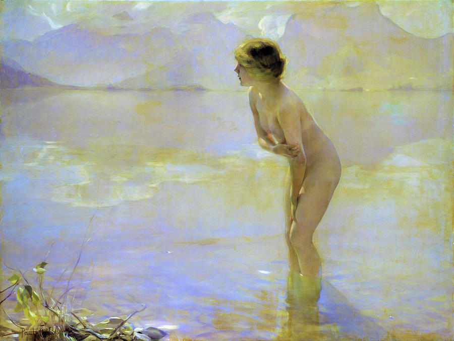 September Morn Painting - September Morn - Digital Remastered Edition by Paul Emile Chabas September Morn Painting - September Morn - Digital Remastered Edition by Paul Emile Chabas