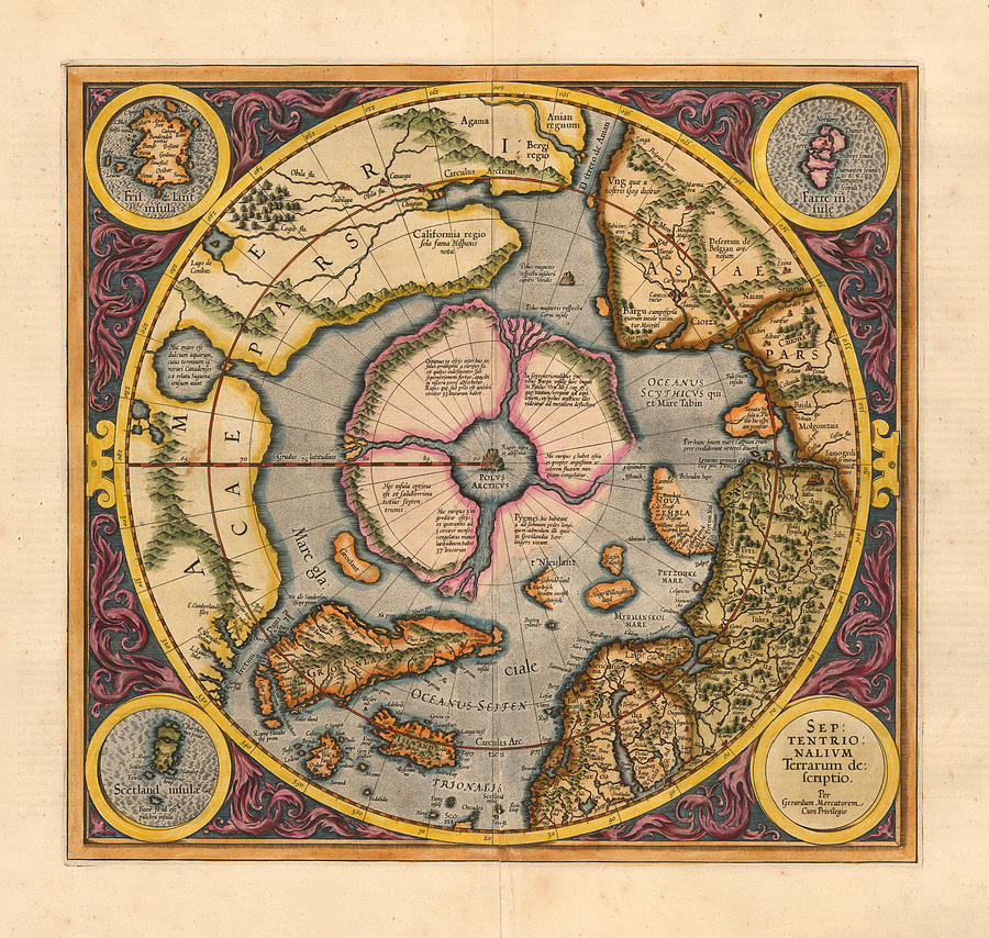 Septentrionalium Terrarum descriptio Amsterdam Painting by Gerard ...