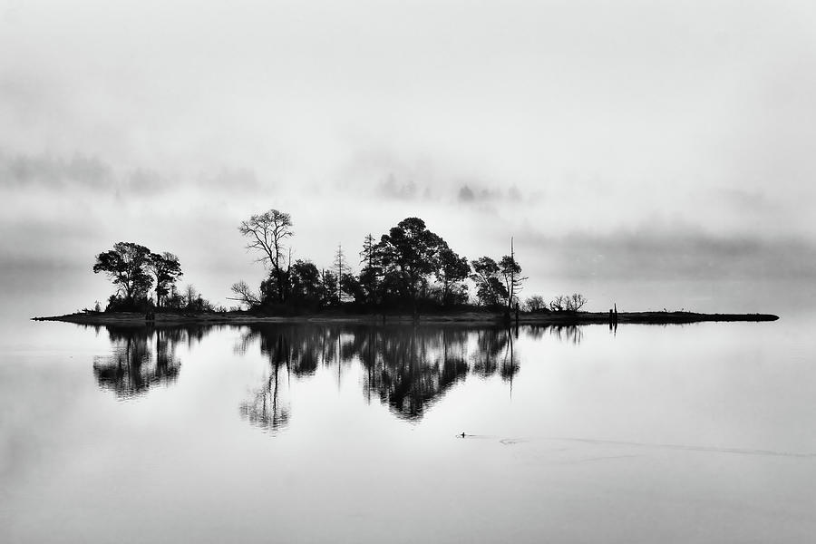 Black And White Photograph - Serenity Island V1 by Brian Nicol