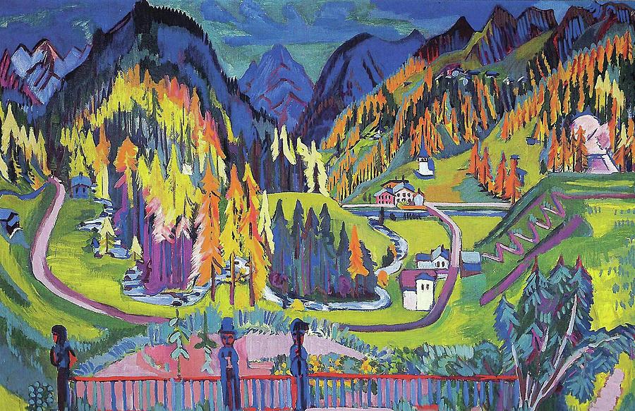 Mountain Painting - Sertig Valley in Autumn #1 by Ernst Ludwig Kirchner