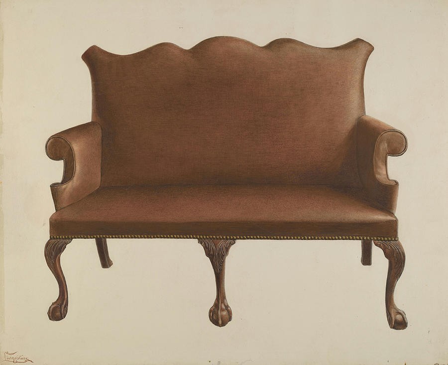 Settee Drawing by Rolland Livingstone Fine Art America