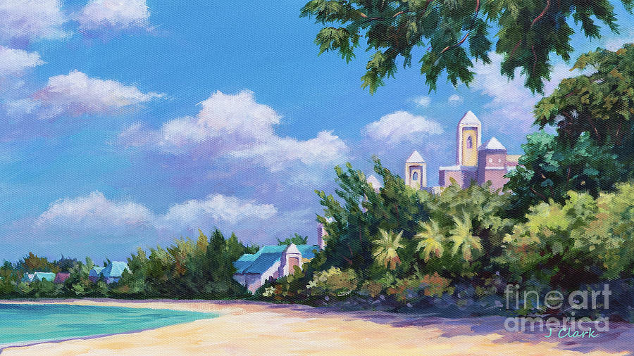 Seven Mile Beach And Ritz Carlton Painting