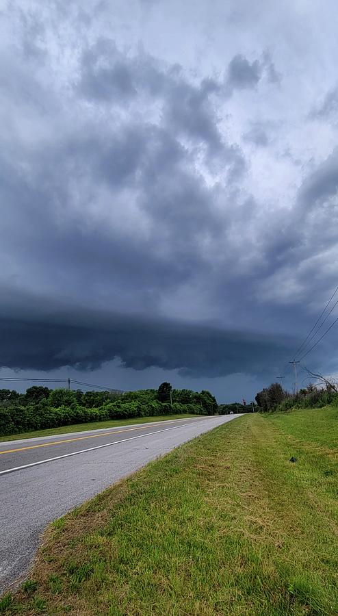 Nature Photograph - Severe Storm Near Columbia, Tennessee. 6/8/21 #1 by Ally White