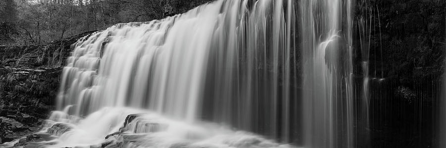 Sgwd Isaf Clun-Gwyn Waterfall Four falls brecon beacons wales Bl #1 Photograph by Sonny Ryse