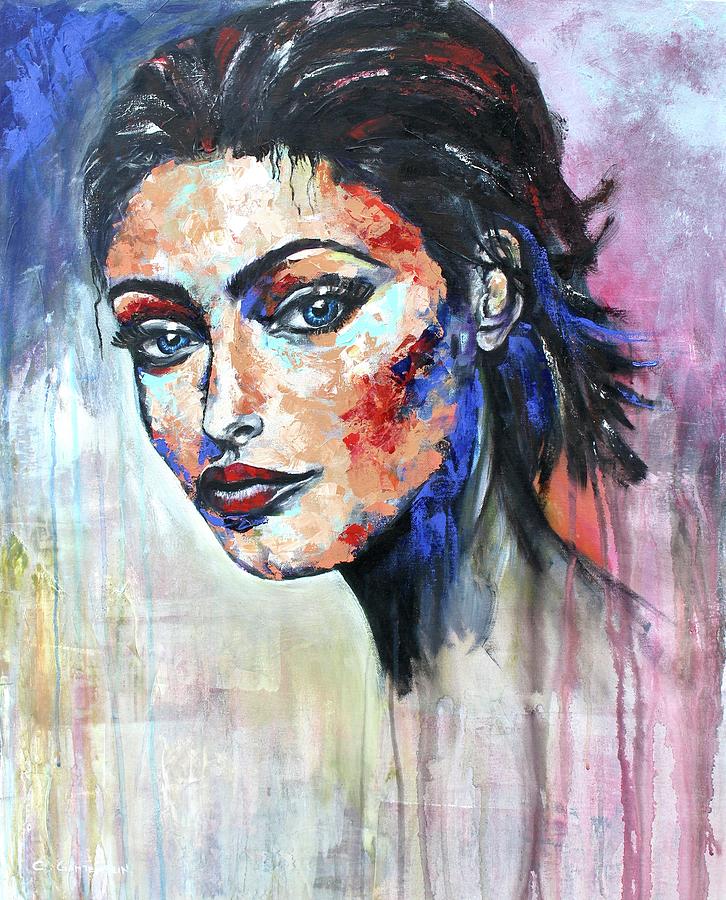 Portraits Mixed Media - Shape by Claudia Gantenbein Portraits Mixed Media - Shape by Claudia Gantenbein
