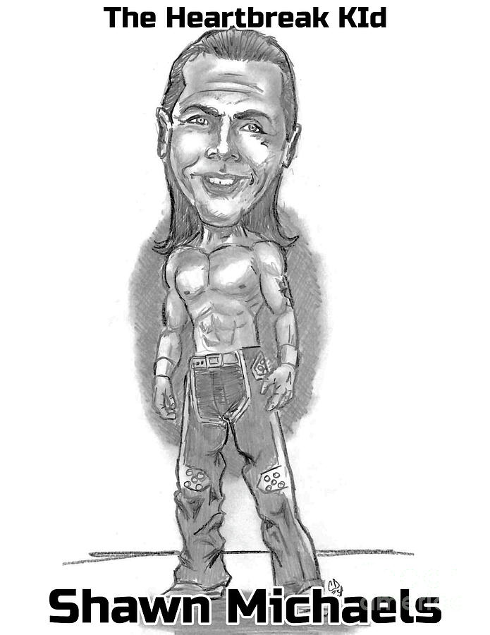 Shawn Michaels #1 Drawing by Chris DelVecchio