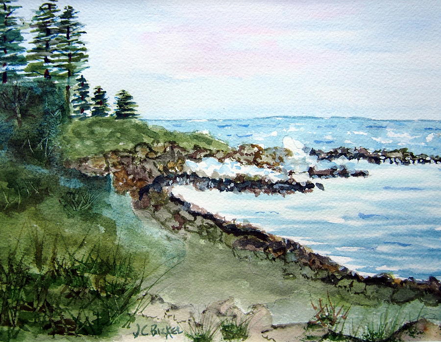 Sheltered Cove Painting by Jacquelin Bickel