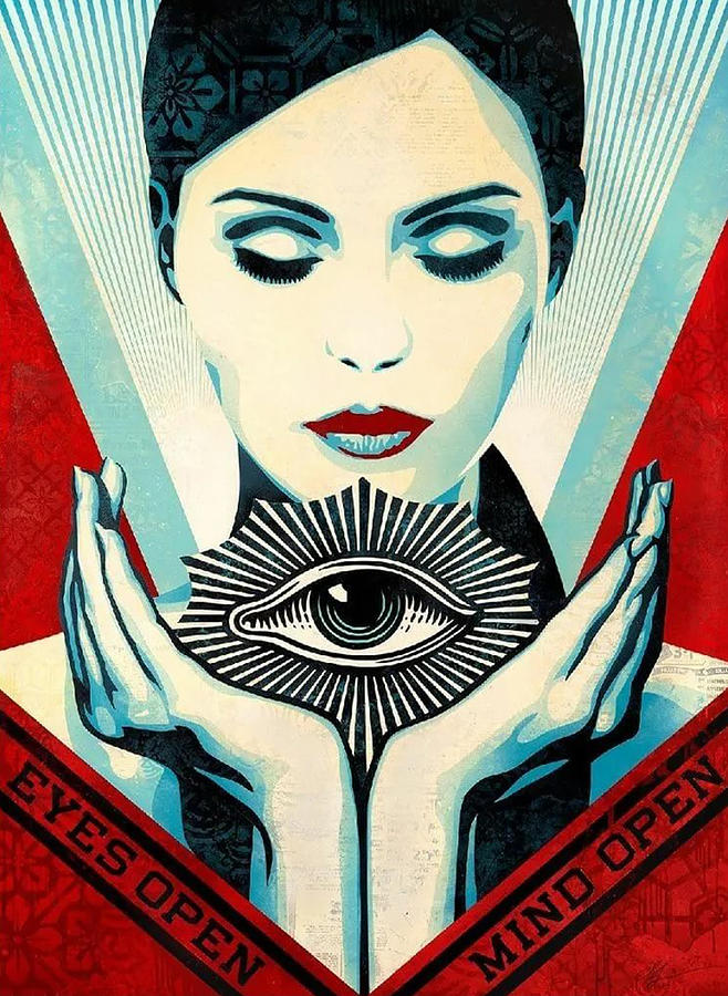 SHEPARD FAIREY -OBEY- American, born in 1970 Painting by Abderrahim ...