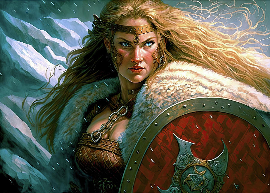  Viking Shield Maiden Female Warrior Norse Womens