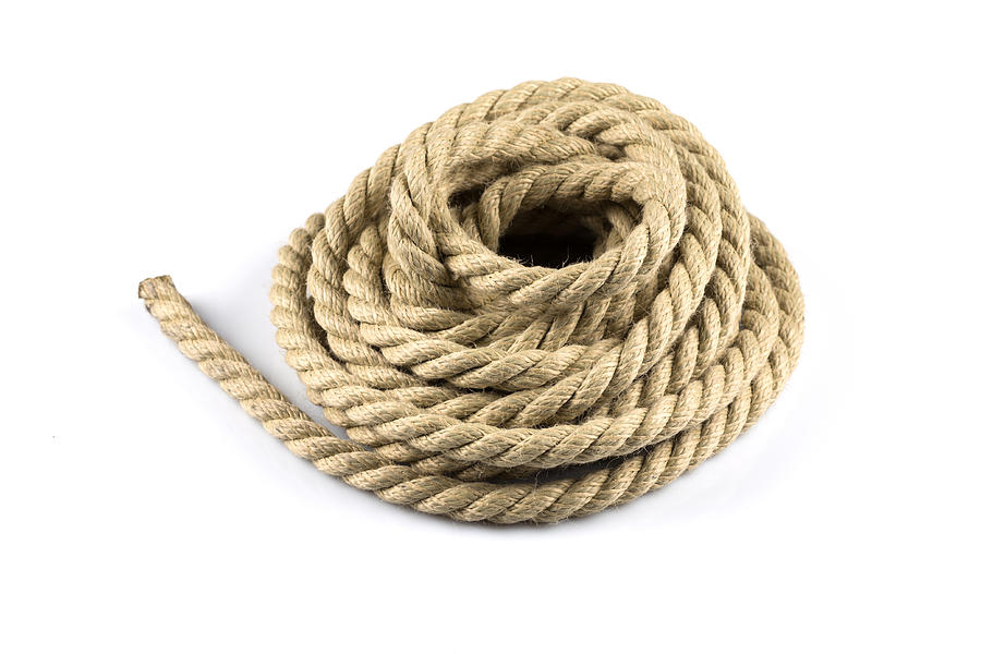 Ship Ropes With Knot Isolated Background #1 Photograph by R.Tsubin
