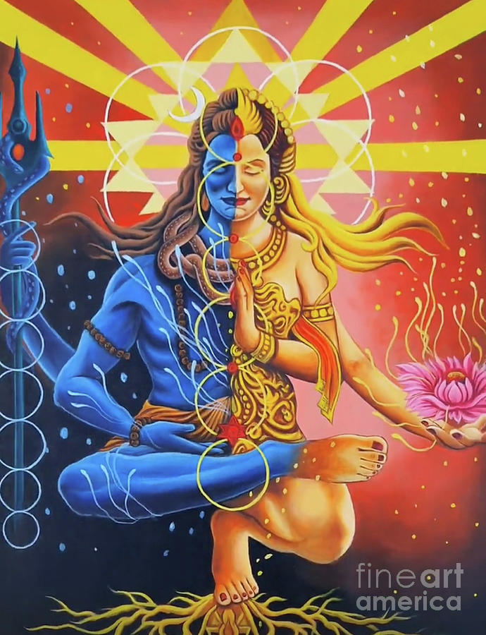 Shiva shakti paintings, Shiva shakti, Shiva, Shakti, shiva paintings, #1 Painting by Manish Vaishnav