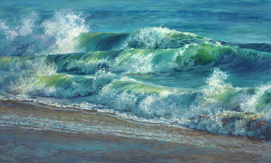 Cottage Painting - Shore Break #1 by Laurie Snow Hein