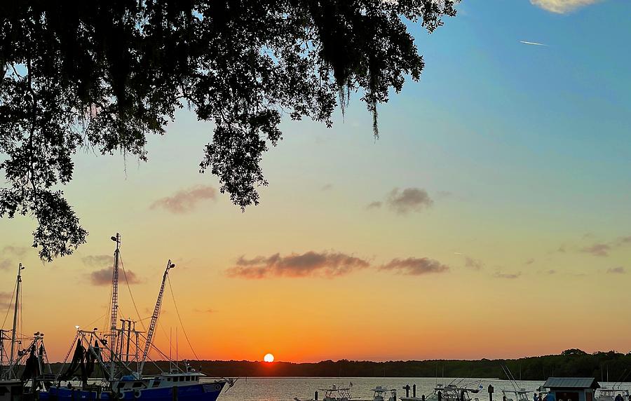 Shrimp Boat Sunset #1 Photograph by Dennis Schmidt