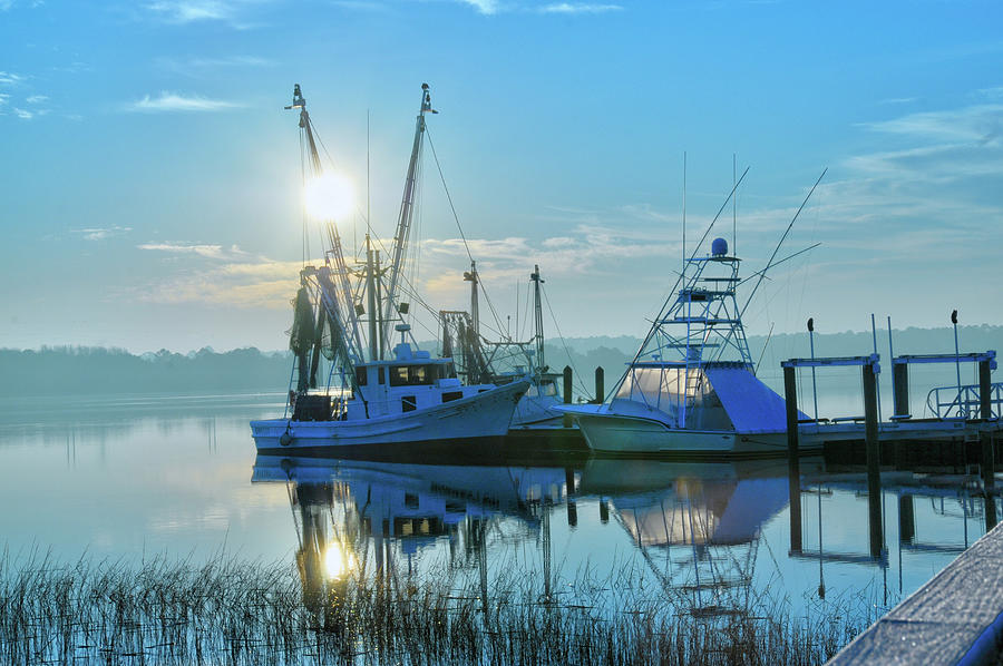 Shrimpboats in early morningHilton Head, South Carolina Photograph by