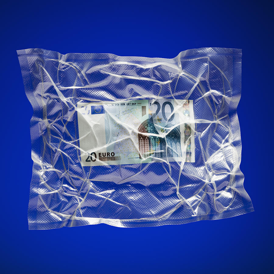 Shrink wrapped Euro #1 Photograph by Mike Kemp