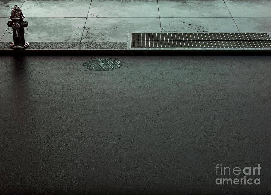 Sidewalk And Street Backdrop Digital Art by Allan Swart - Fine Art America