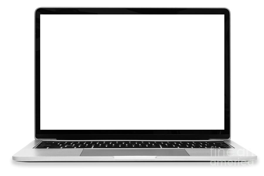 Silver laptop computer mock-up Photograph by Wdnet Studio - Fine Art ...