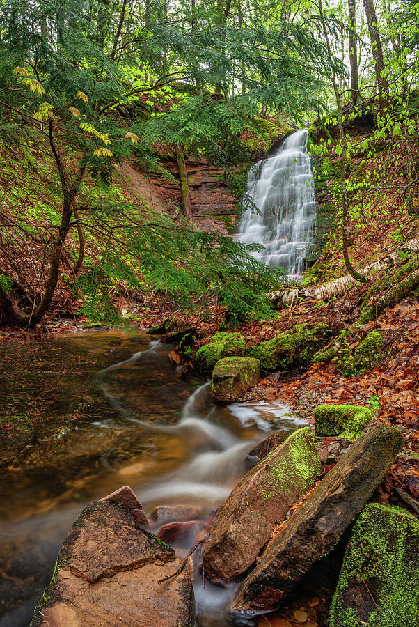 Waterfall Photograph - Silverbell Falls #1 by Tim Trombley
