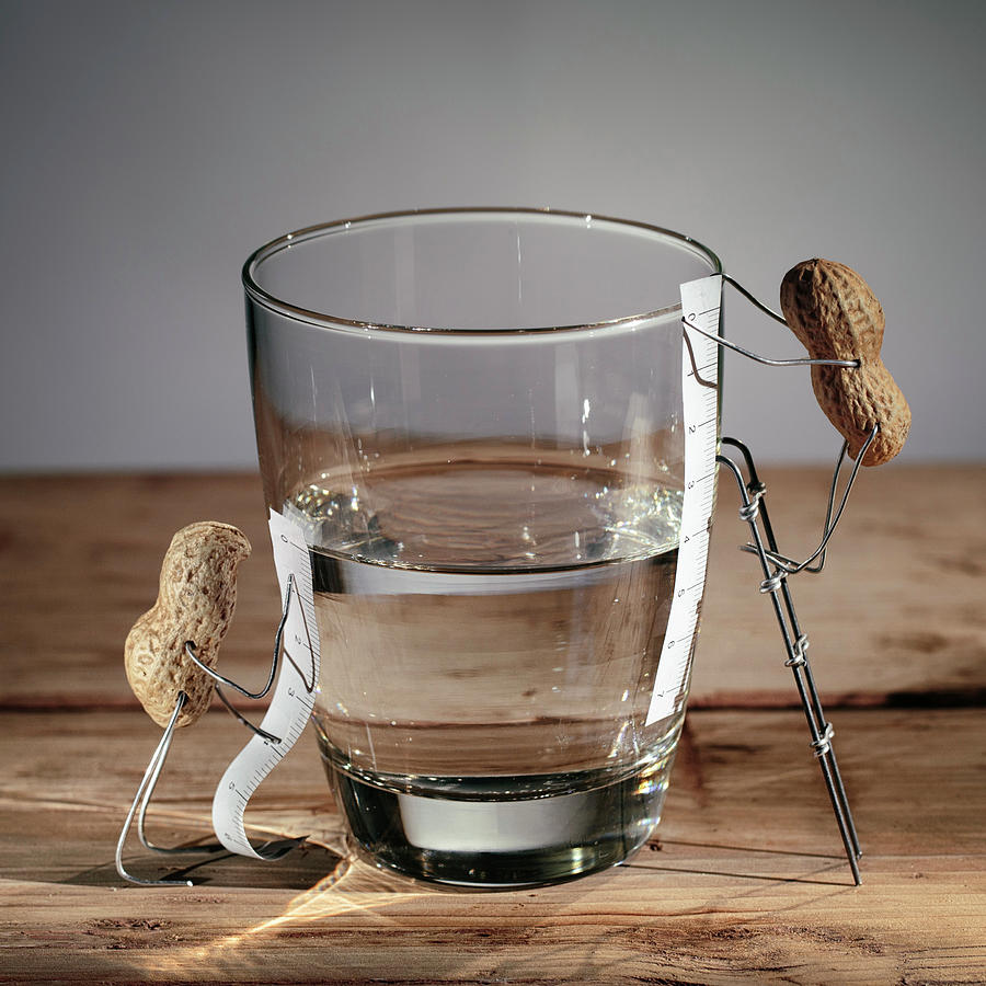 Simple Things Photograph - Simple Things - Half Empty or Half Full #1 by Nailia Schwarz