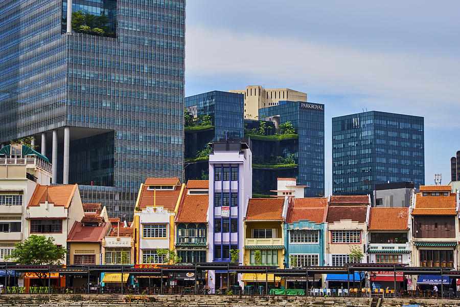 Singapore, Colonial District and Boat Quay #1 Photograph by Tuul & Bruno Morandi