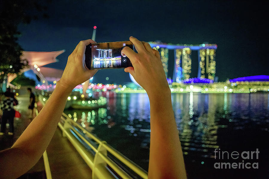 Singapore smart phone #1 Digital Art by Benny Marty