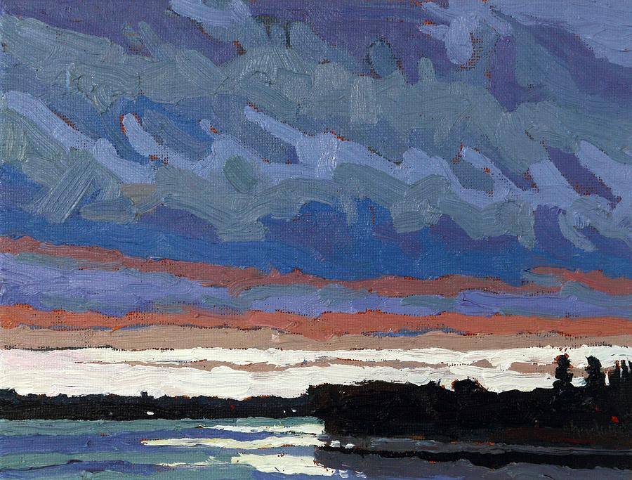Singleton Altostratus Sunset #1 Painting by Phil Chadwick