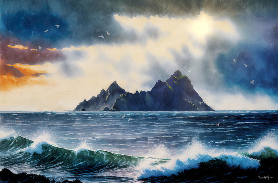 Skellig Michael #2 Painting by Conor McGuire