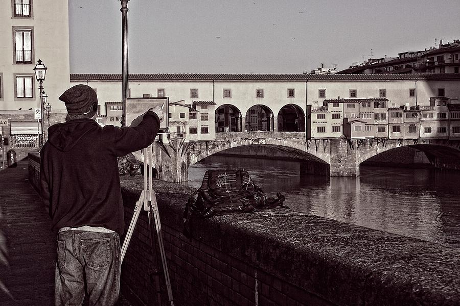 Sketching Ponte Vecchio Photograph
