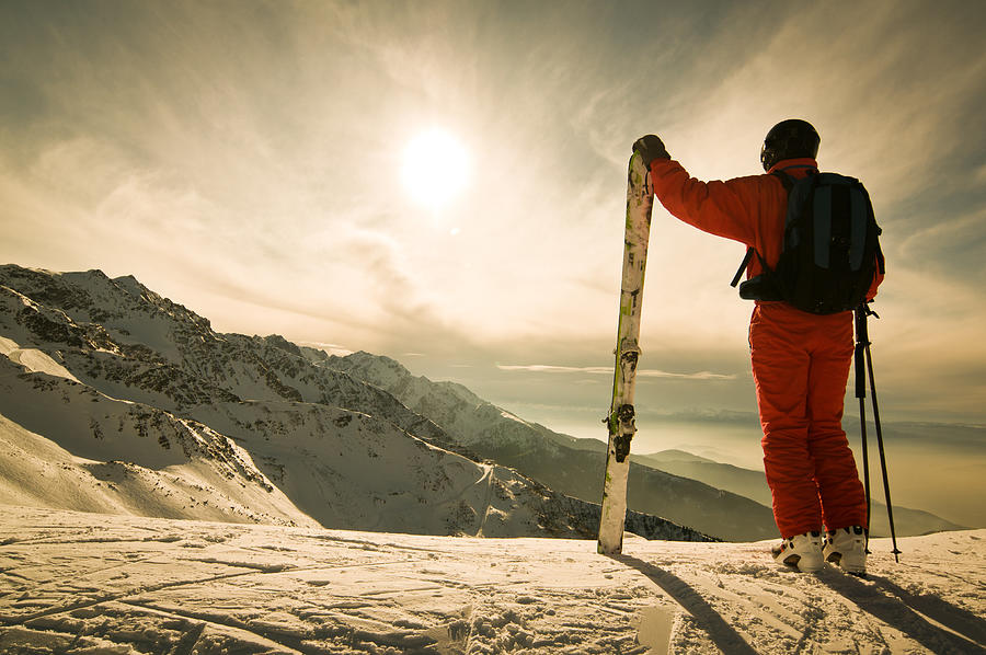 Skier Against Spectacular Mountainscape #1 Photograph by Mmac72
