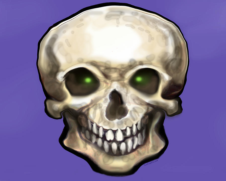 Skull #1 Digital Art by Kevin Middleton