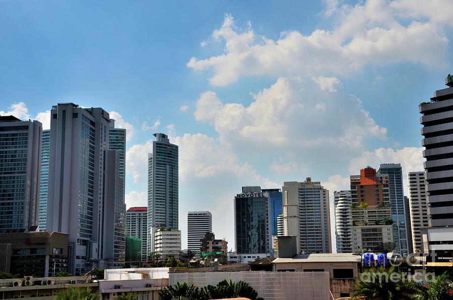 Skyline with hotels and skyscrapers of modern urban Bangkok Thailand #2 Photograph by Imran Ahmed