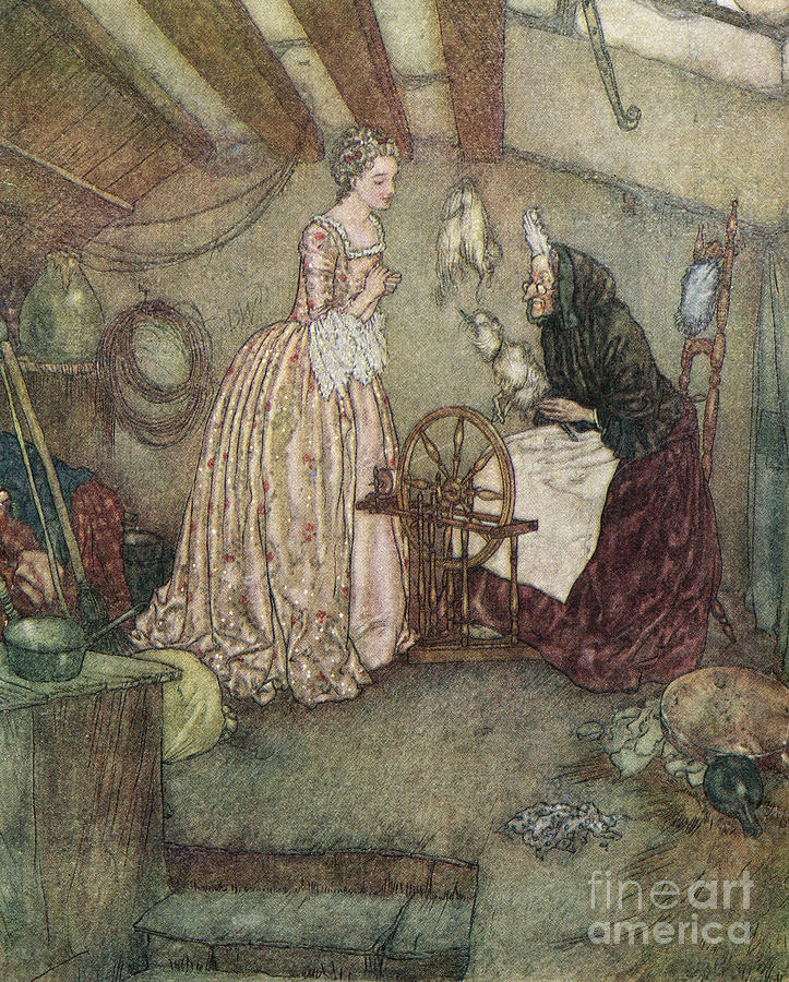 Sleeping Beauty, c1915 #1 Drawing by Edmund Dulac