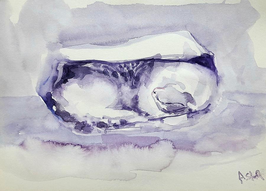 Sleeping Cat #1 Painting by Asha Sudhaker Shenoy