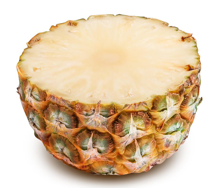 Sliced pineapple isolated on white background #1 Photograph by Assja
