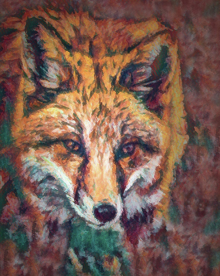 Sly Fox 2 #1 Digital Art by Ernest Echols