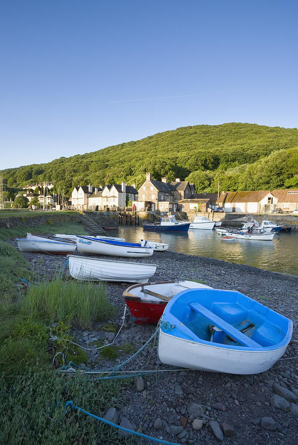 Small fishing boats in the harbour at Porlock Weir near Exmoor National Park. #1 Photograph by James Osmond
