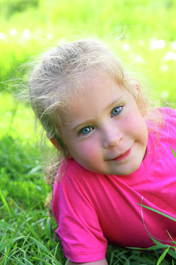 Smiling Little Girl Outdoor Portrait Photograph by Mikhail Kokhanchikov ...