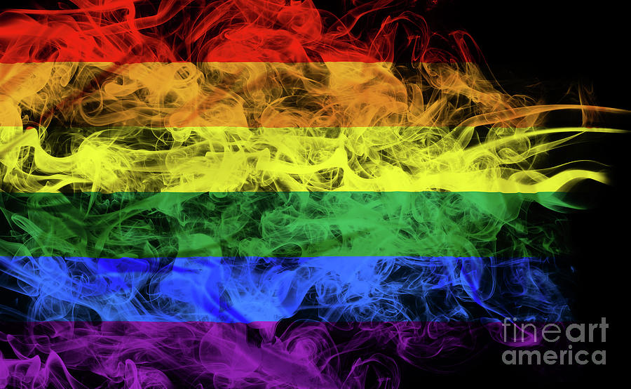 Smokey Rainbow Flag #1 Photograph by Benny Marty